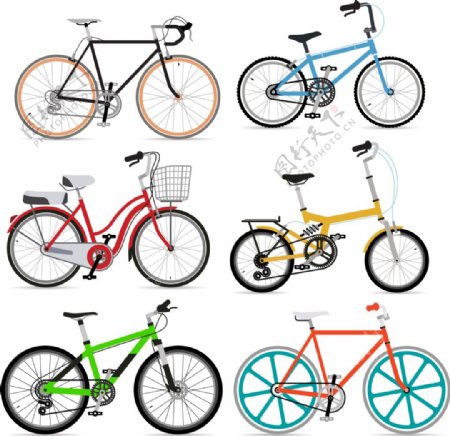 彩色的自行车