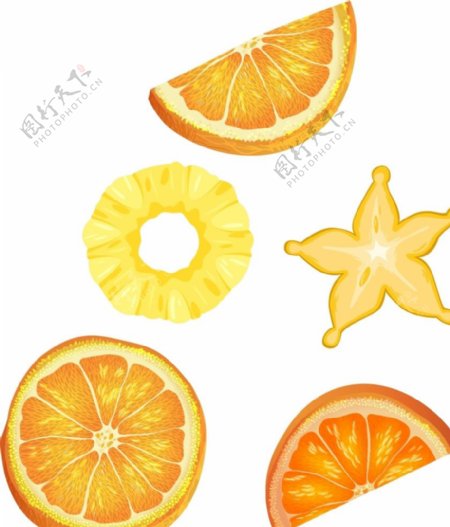 橙子杨桃菠萝片