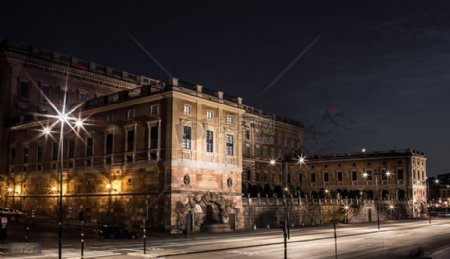斯德哥尔摩宫的夜色