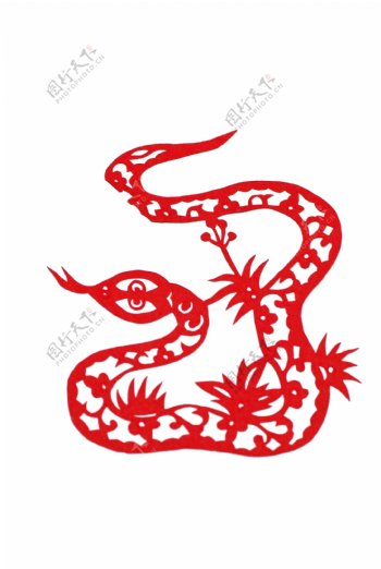 中国蛇年剪纸图片