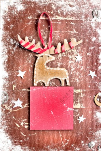 麋鹿与圣诞节贺卡图片