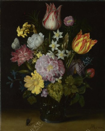油画花卉花瓶图片