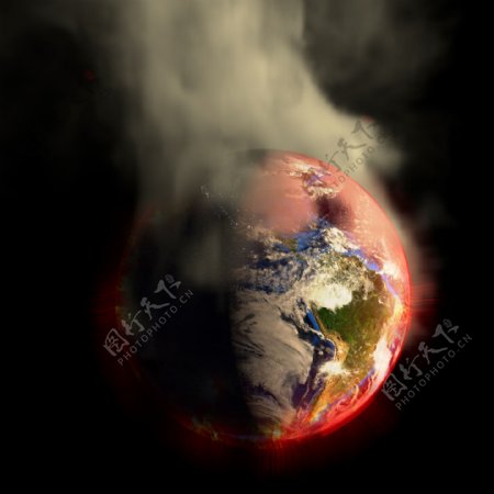 冒烟雾的星球图片