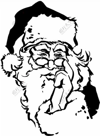 圣诞老人头像卡通头像矢量素材EPS格式0011