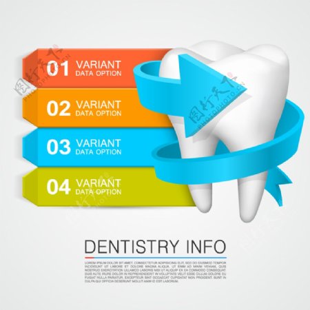 牙齿保健信息图矢量