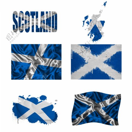 苏格兰国旗地图