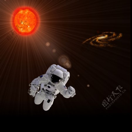 太阳下的宇航员图片