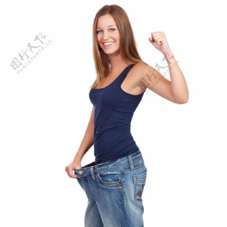 减肥的女人图片