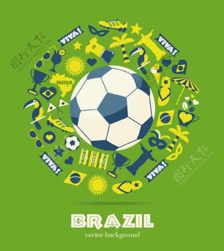2014巴西足球世界杯海报