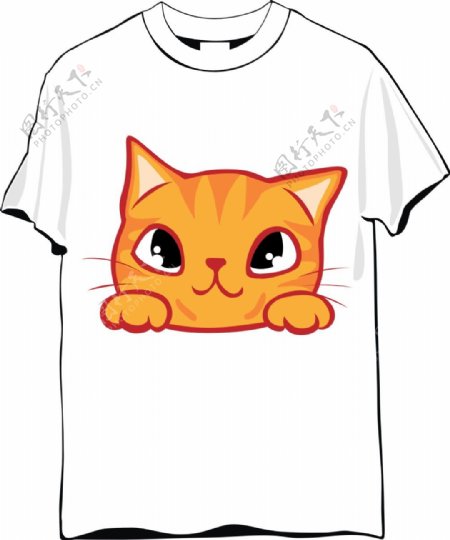 猫头可爱T恤