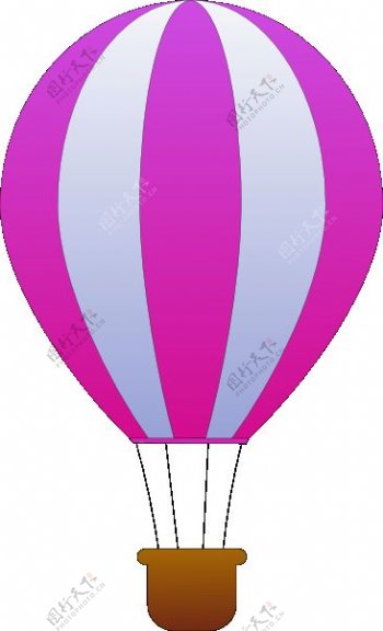 蚜垂直条纹的热气球的剪辑艺术3