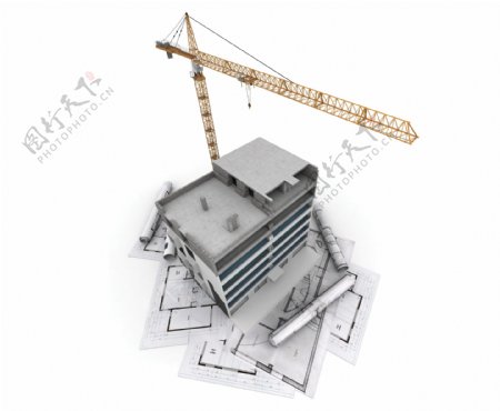 施工工地建筑模型图片