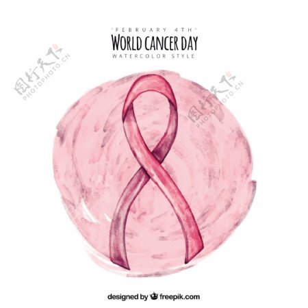 世界癌症日粉色背景