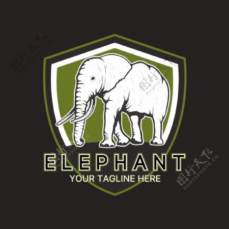大象logo模板