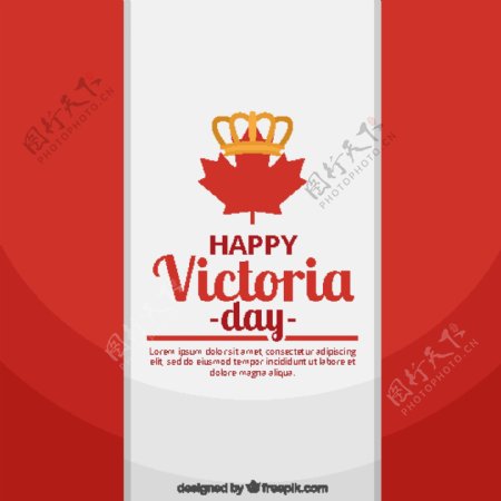 维多利亚日加拿大国旗背景