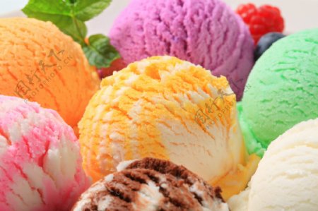 彩色美味冰淇淋