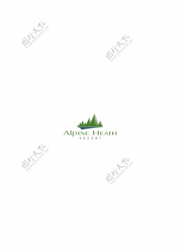 AlpineHeathlogo设计欣赏AlpineHeath酒店业标志下载标志设计欣赏