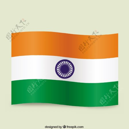印度飘扬的旗帜
