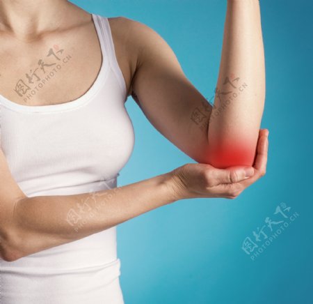 女性肘关节疼痛图片
