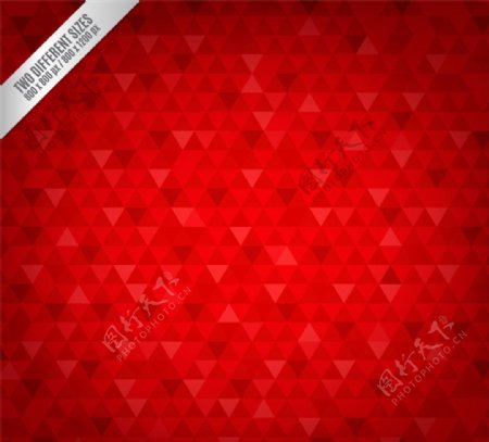 红色三角形拼接无缝背景矢量图