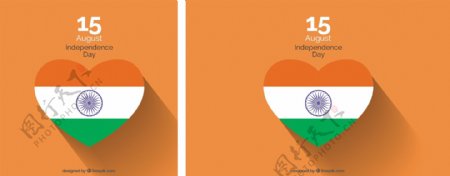 彩色的印度dindependence日设计