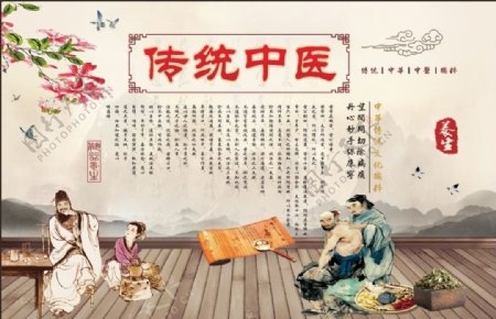 传统中医养生海报