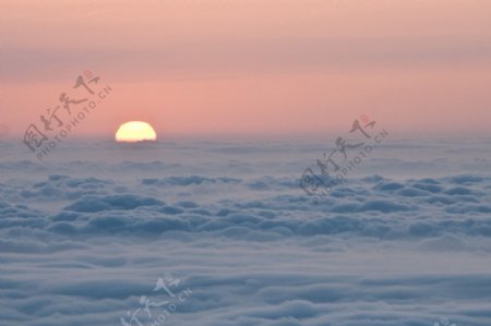 高清日出云海图片