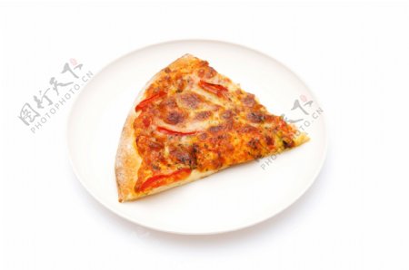 盘子里的披萨素材图片