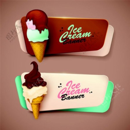 巧克力冰淇淋标签图片