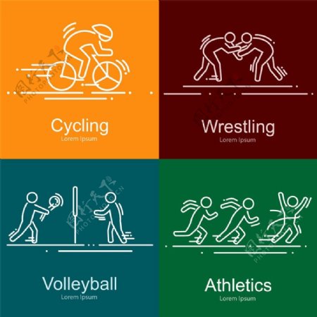 奥运项目漫画图片