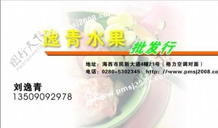 果品蔬菜名片模板CDR0006