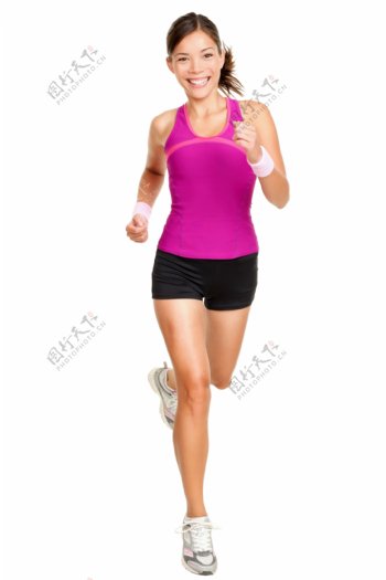 跑步美女图片