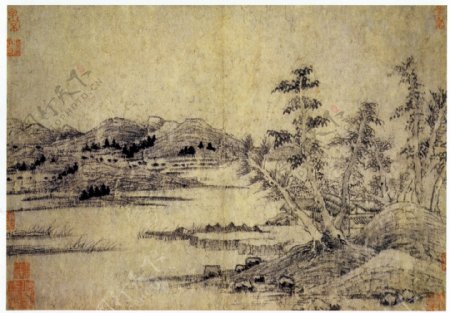 中国山水古画