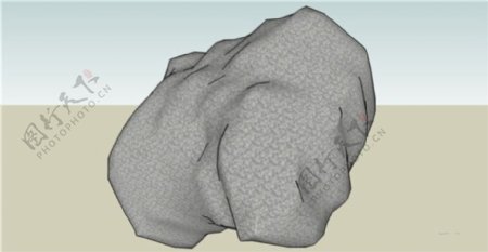 园林花岗石石头skp模型