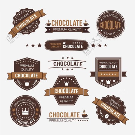 巧克力标签矢量