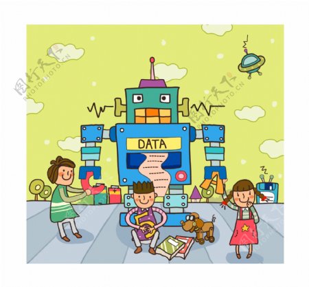 孩子和机器人