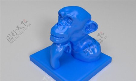思考的猩猩3D打印模型