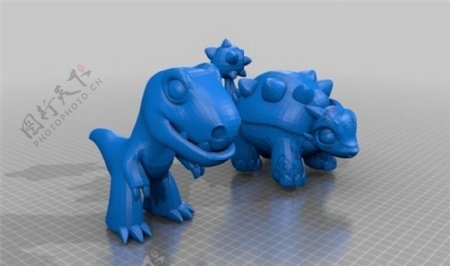 恐龙玩偶3D打印模型