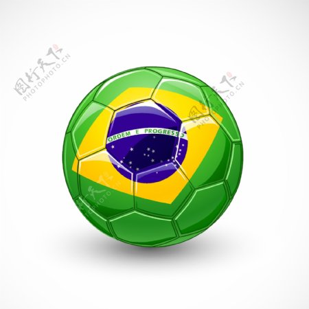 创意巴西足球矢量素材图片