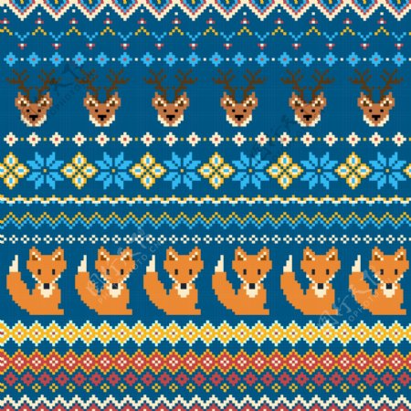 与狐狸的织物纹理