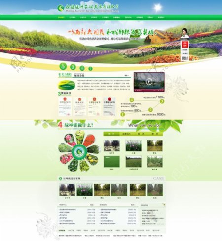 农业网站模板PSD分层素材