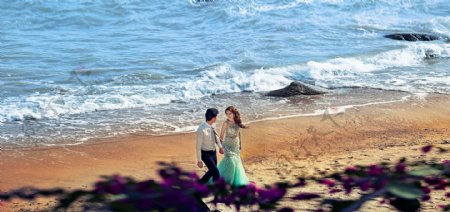浪漫沙滩婚纱样片