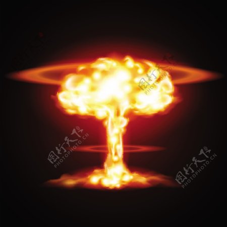 核弹爆炸毁灭矢量素材