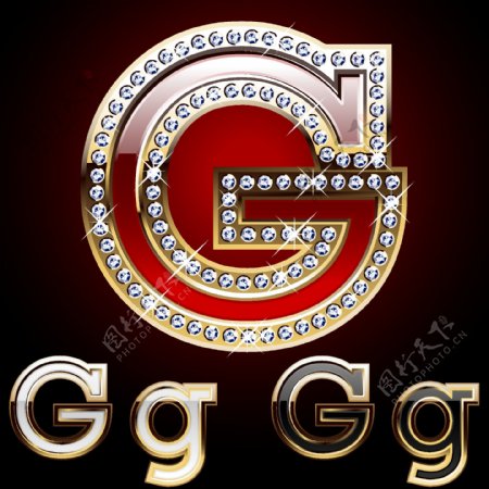钻石G字母素材
