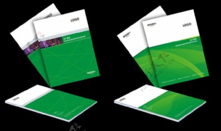 绿色电子画册封面设计矢量素材