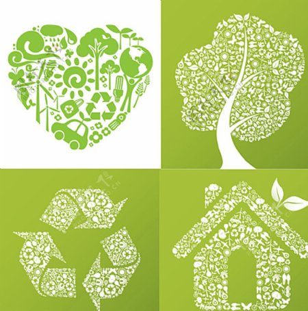 生态环保创意图标矢量素材图片