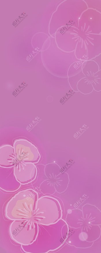 紫色花纹X展架EPS