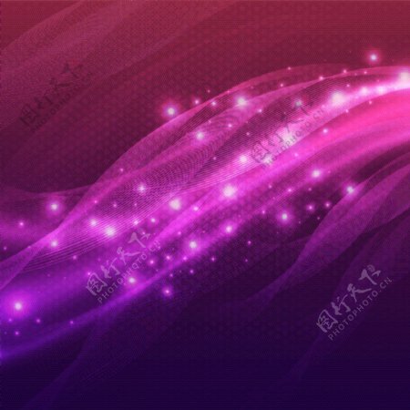 紫色背景的波浪形状