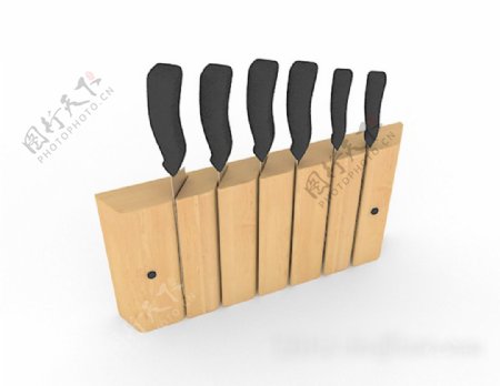 厨房套装刀具3d模型下载