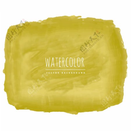 黄色的水彩染色效果背景矢量素材